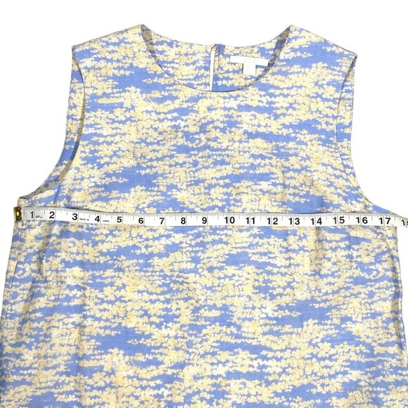 Cos Womens Sleeveless Blue & Yellow Patterned Top US 6 Round Neck shell - Picture 9 of 10